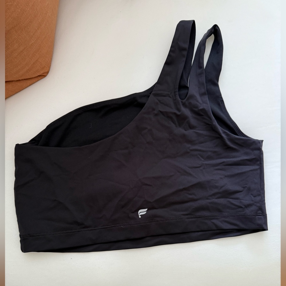 Fabletics | Black Asymmetrical Double Strap Midi … - image 2